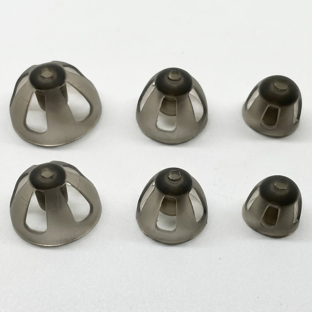 Open-vented BTE ear domes pack for natural sound amplification